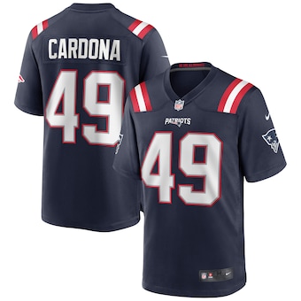 mens nike joe cardona navy new england patriots game jersey